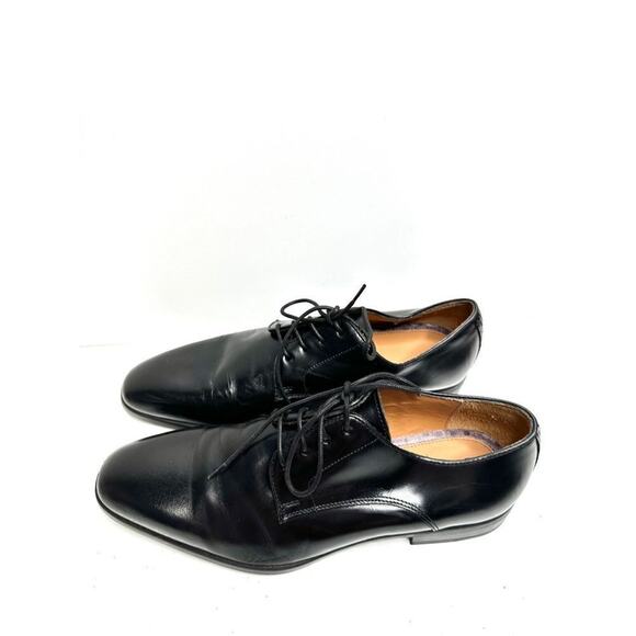 Ted Baker Shoes Mens Size 8US Black Leather Water Resistant Plain Toe Derby‎ - Picture 3 of 10